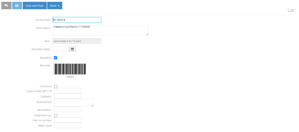 screenshot of SOS Inventory